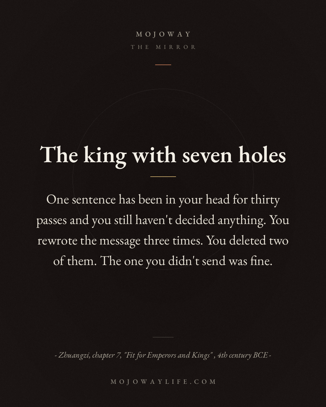 The king with seven holes