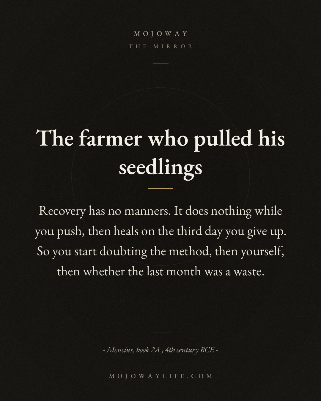 The farmer who pulled his seedlings