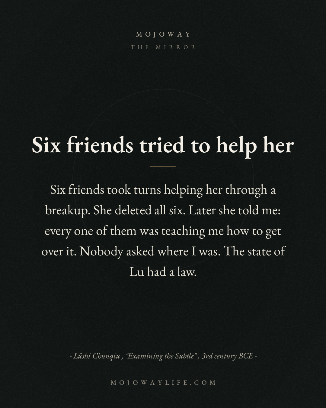 Six friends tried to help her
