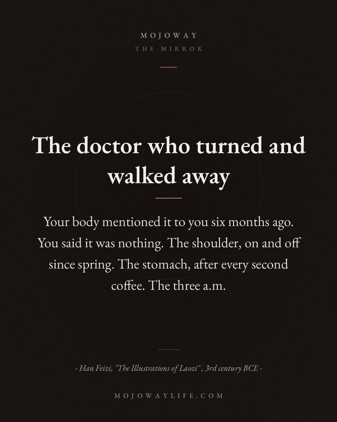 The doctor who turned and walked away