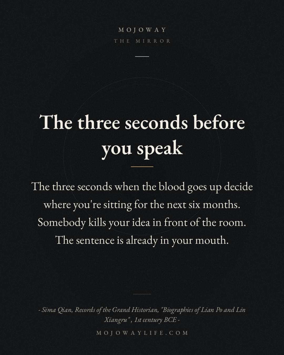 The three seconds before you speak