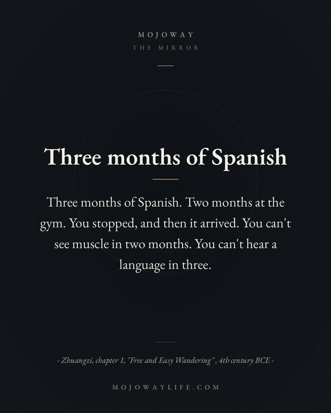 Three months of Spanish