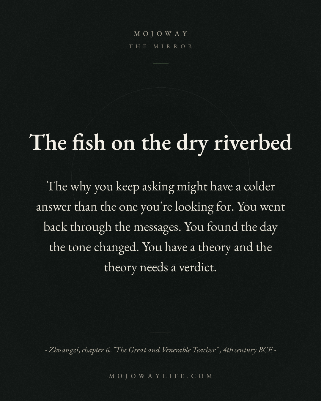 The fish on the dry riverbed