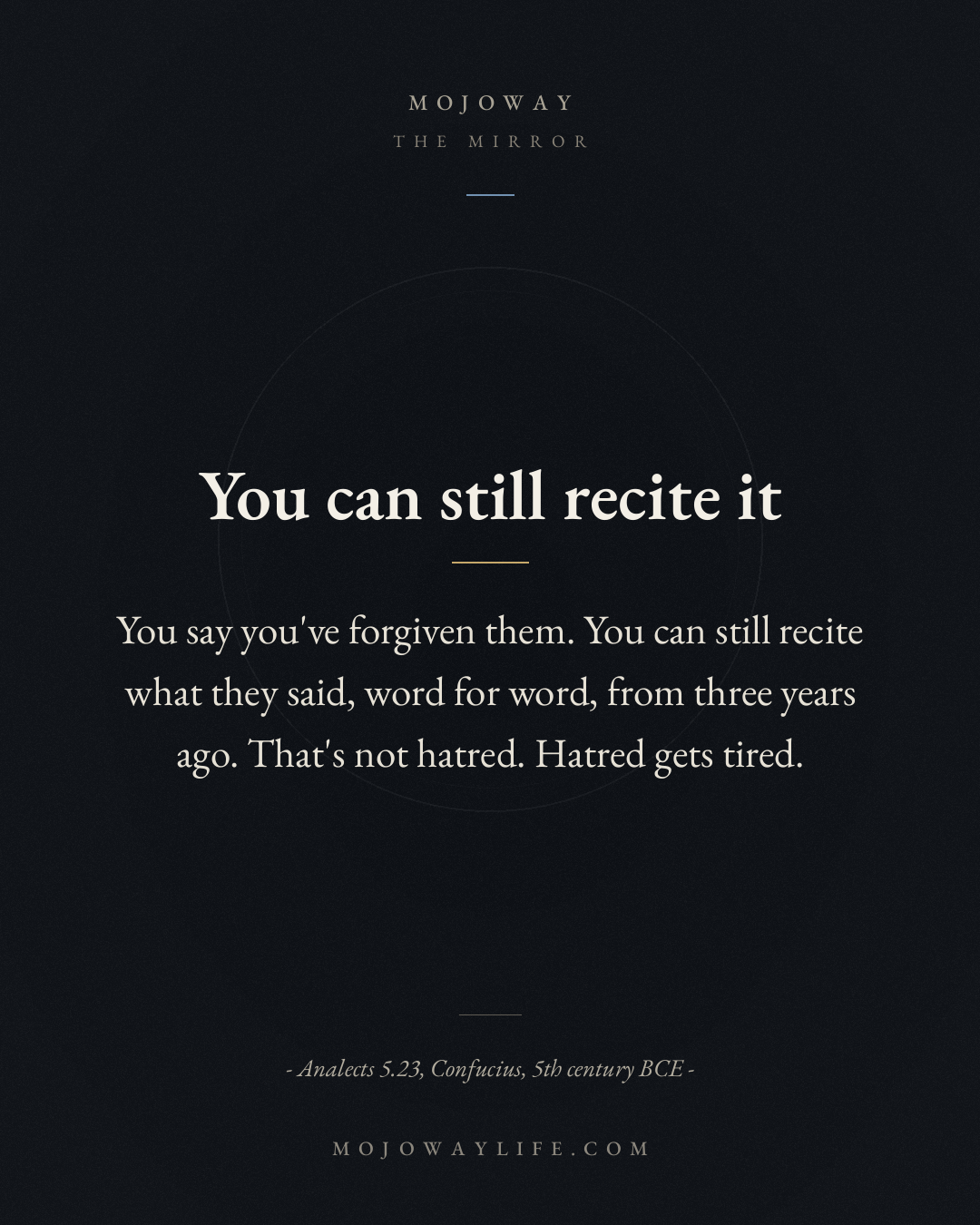 You can still recite it