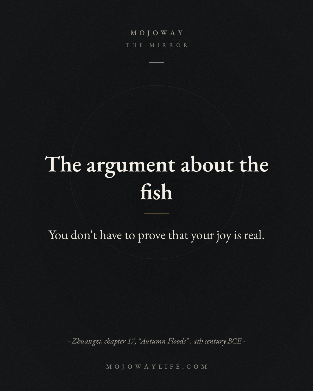 The argument about the fish