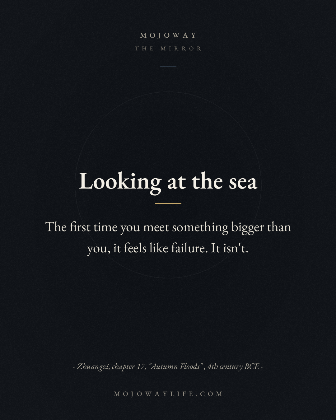 Looking at the sea