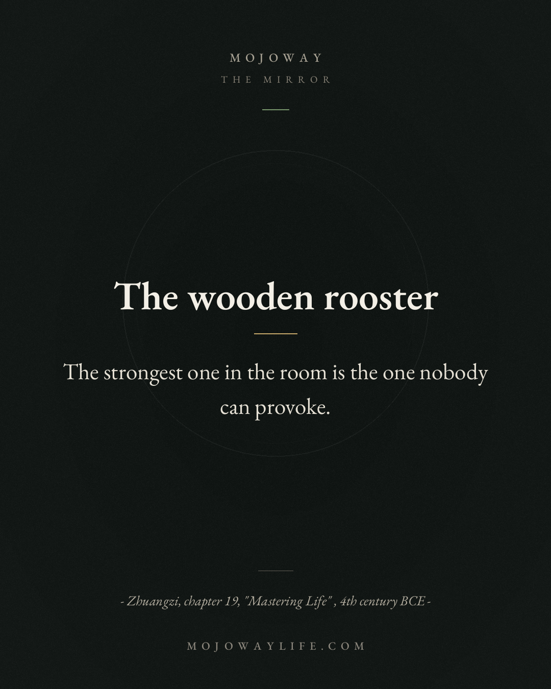 The wooden rooster