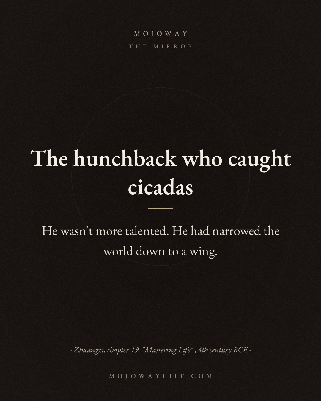 The hunchback who caught cicadas