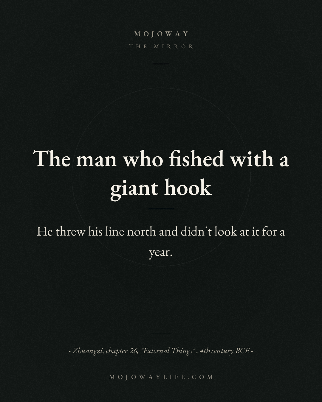 The man who fished with a giant hook