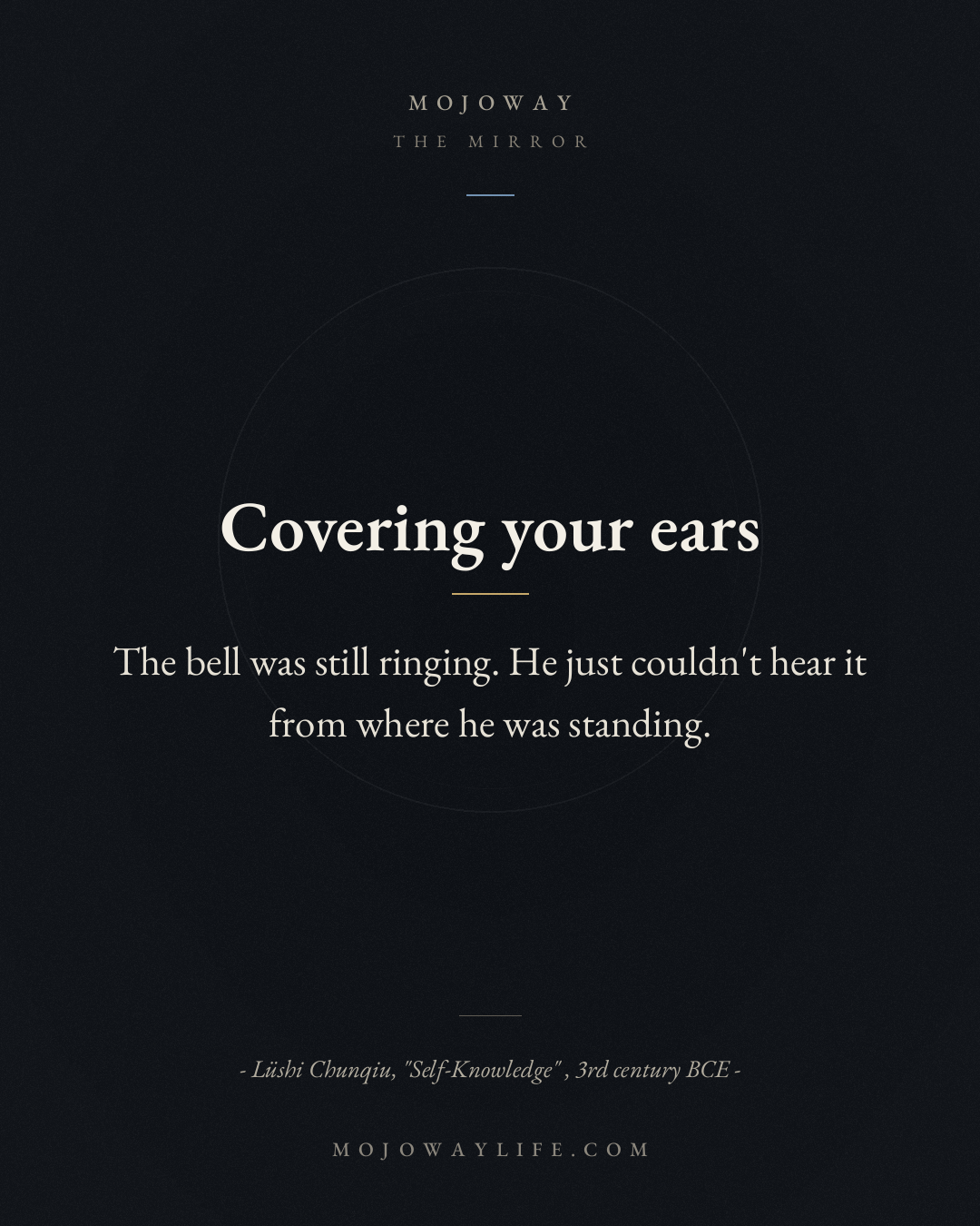 Covering your ears