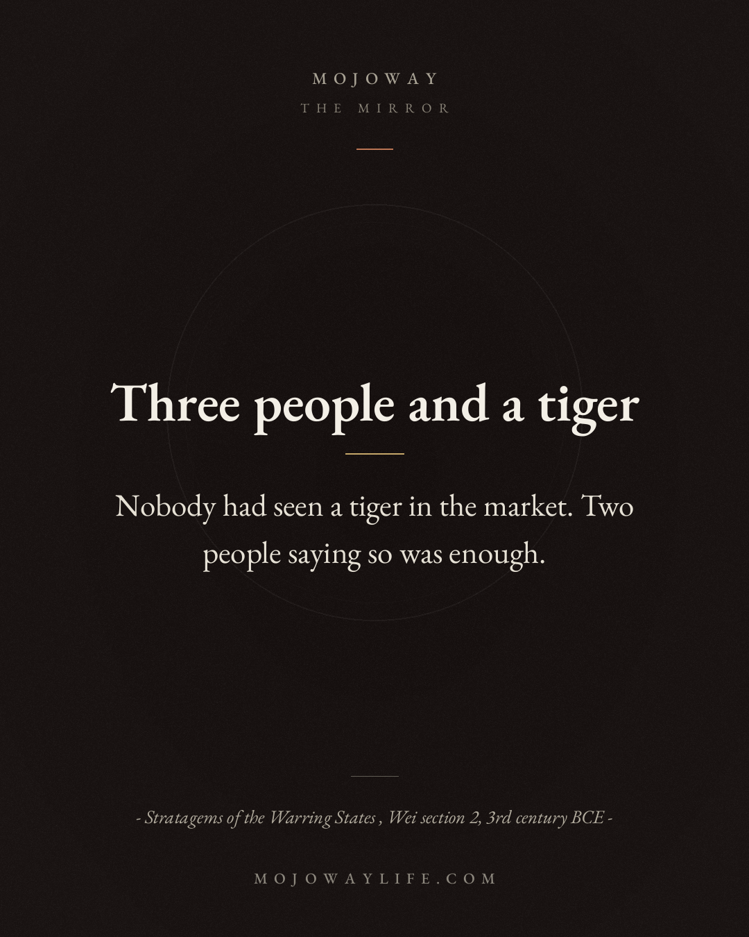 Three people and a tiger