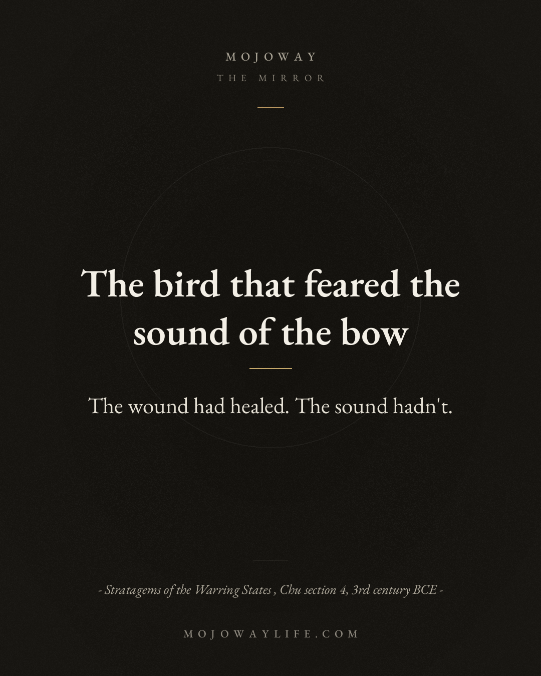 The bird that feared the sound of the bow