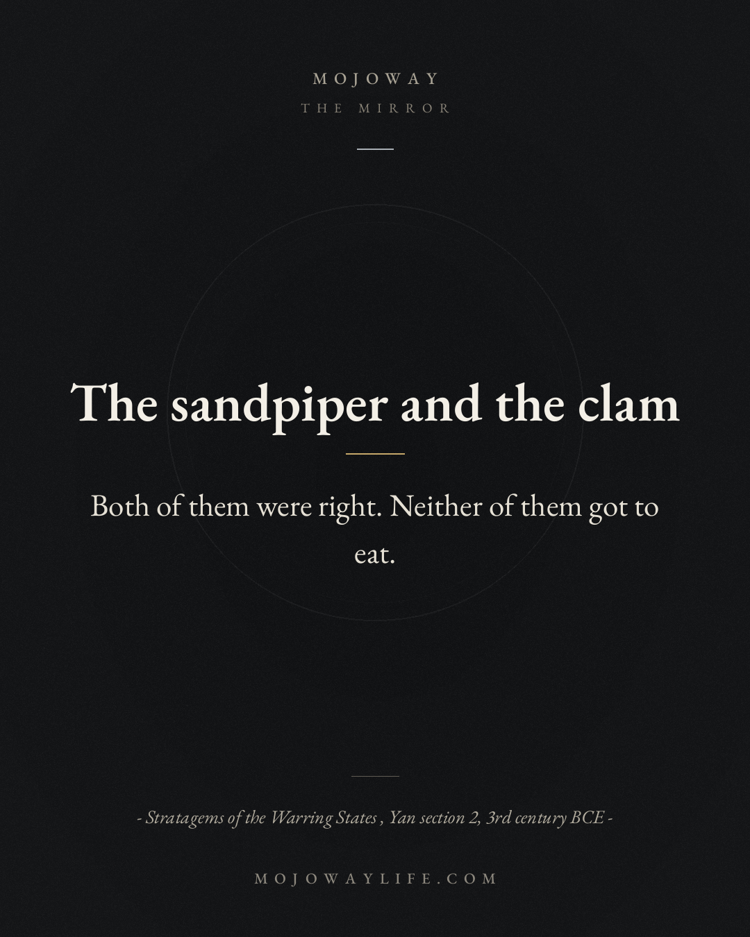 The sandpiper and the clam