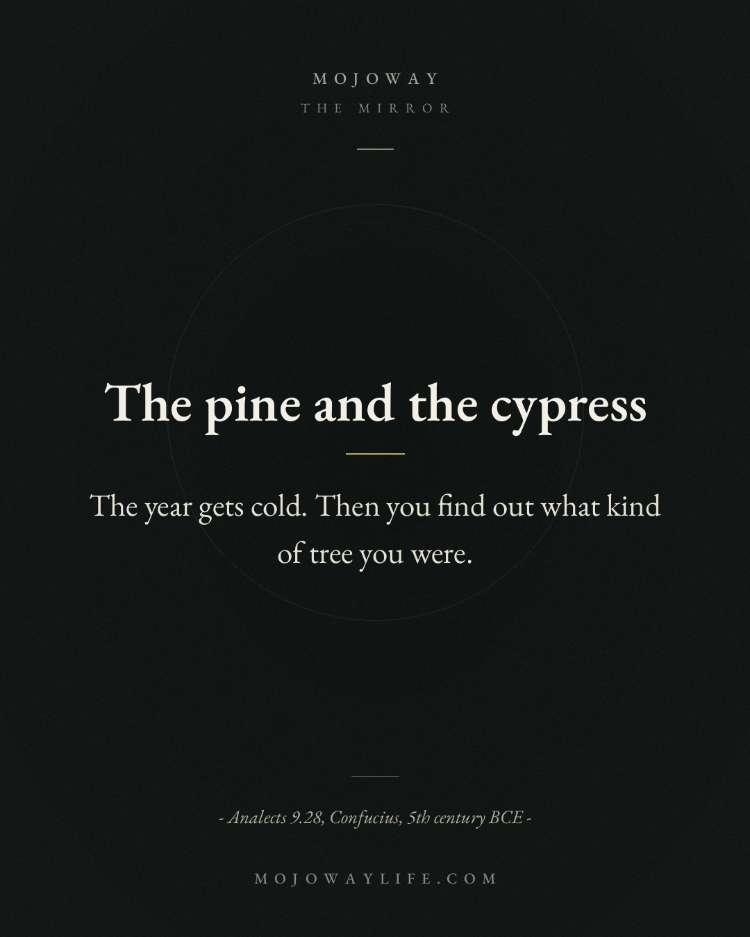 The pine and the cypress