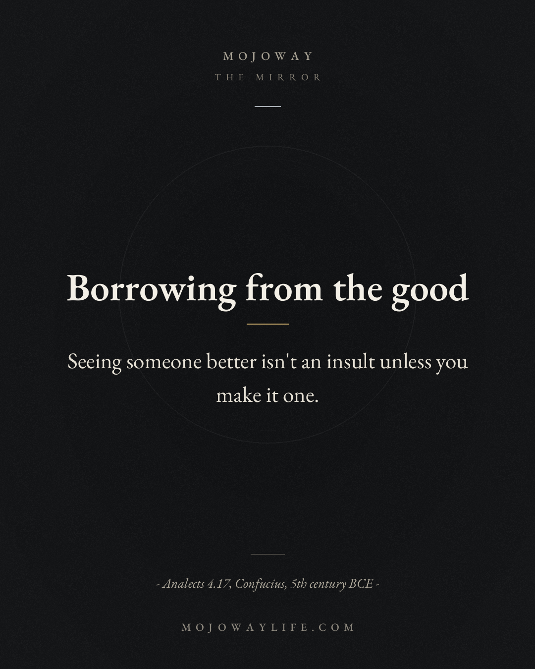 Borrowing from the good