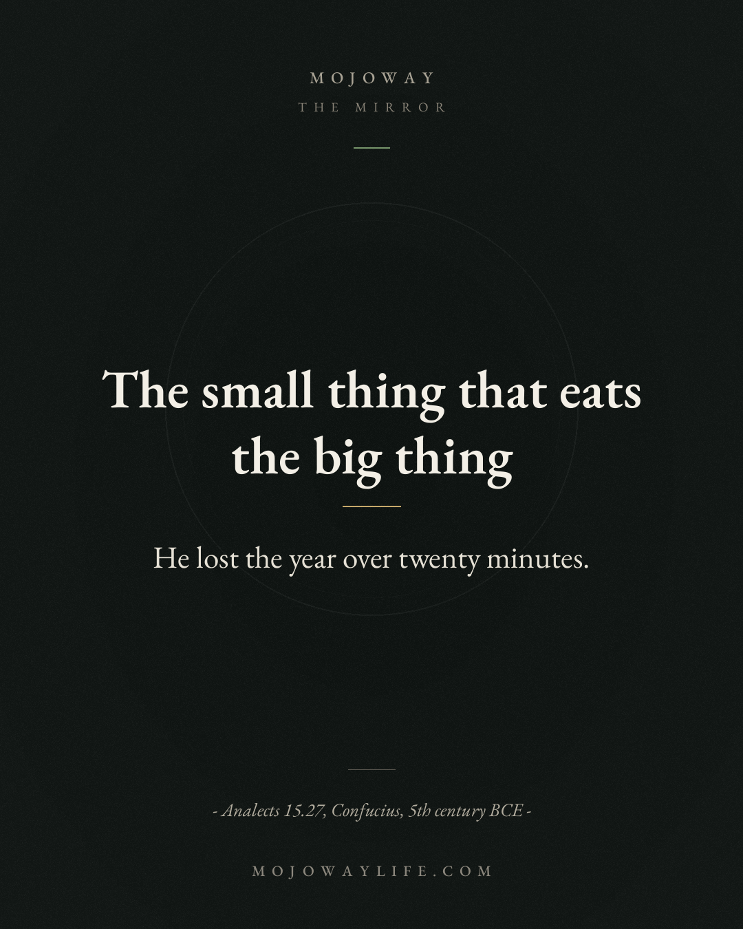 The small thing that eats the big thing