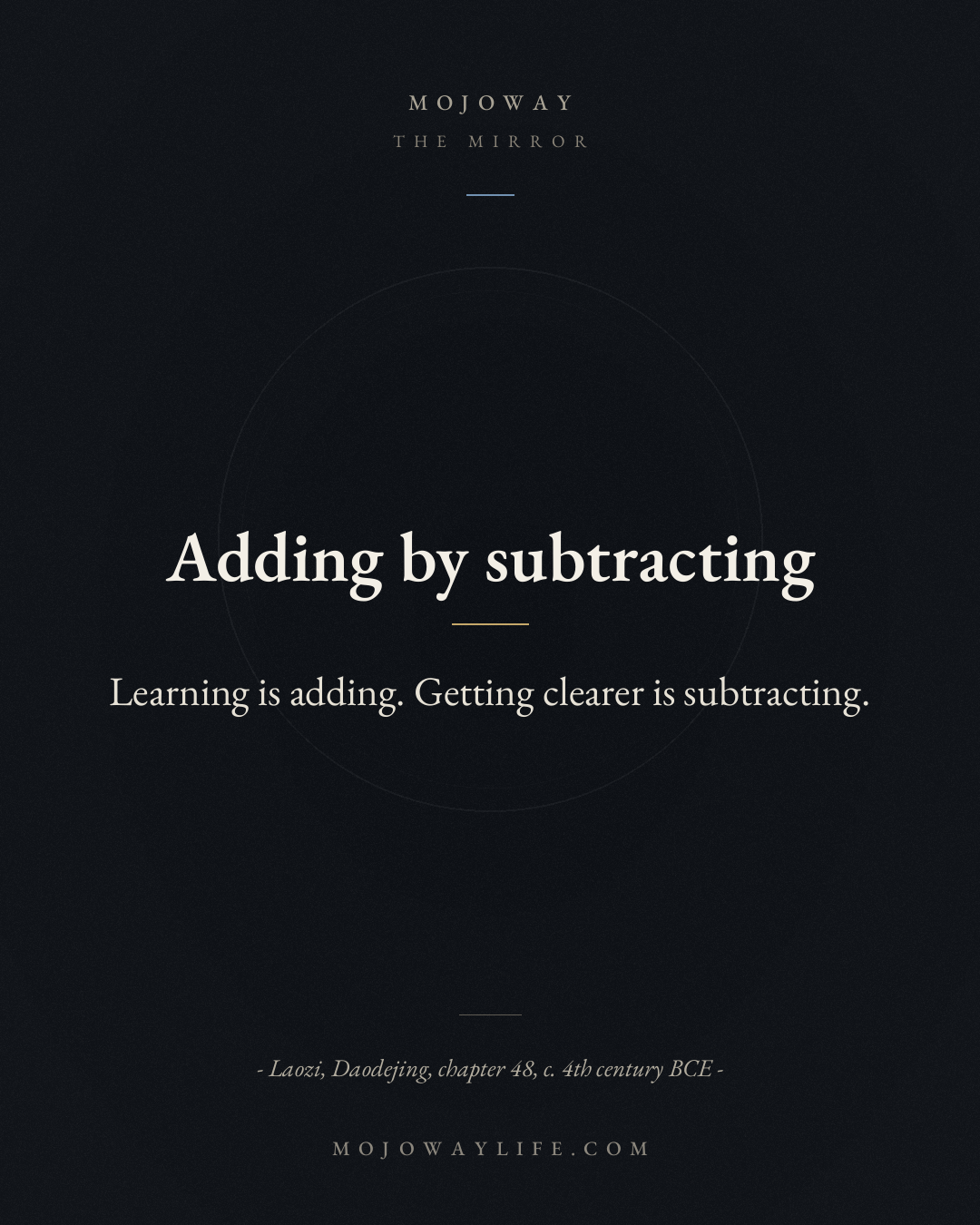 Adding by subtracting