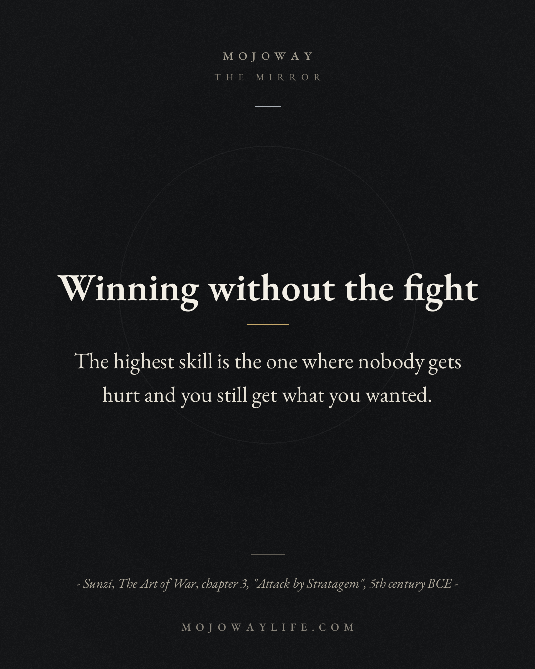 Winning without the fight