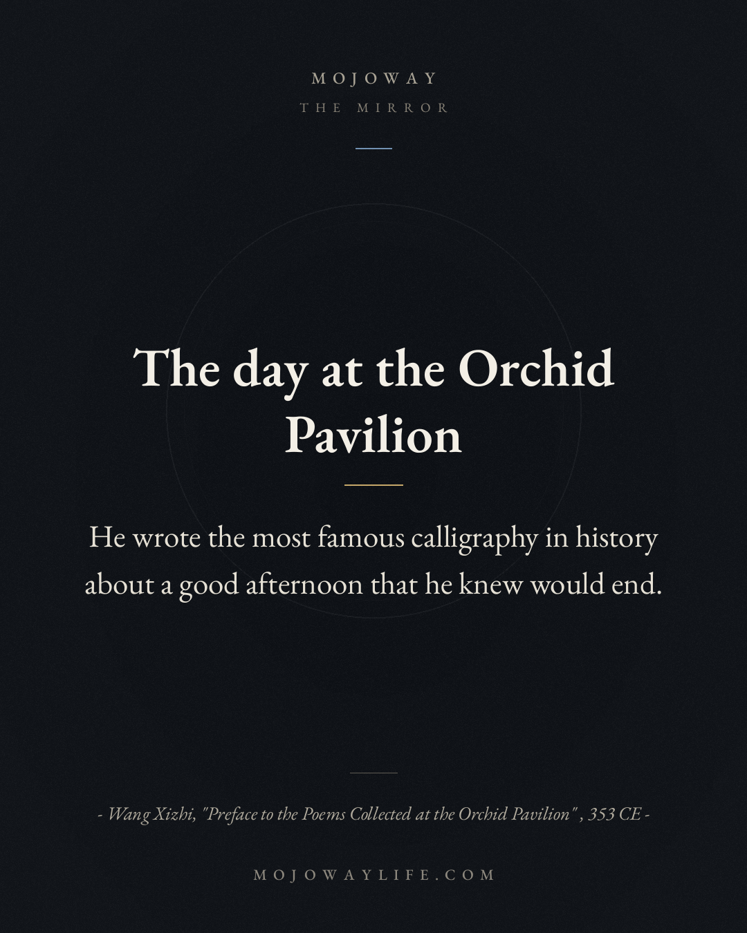 The day at the Orchid Pavilion