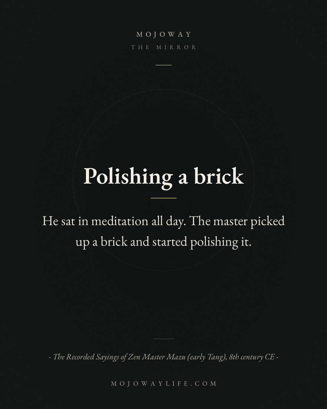 Polishing a brick