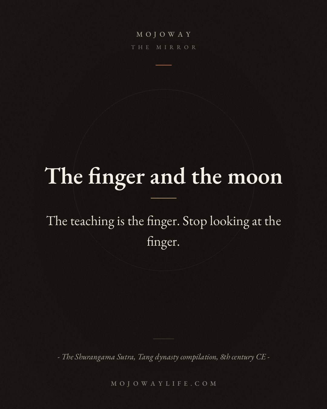 The finger and the moon