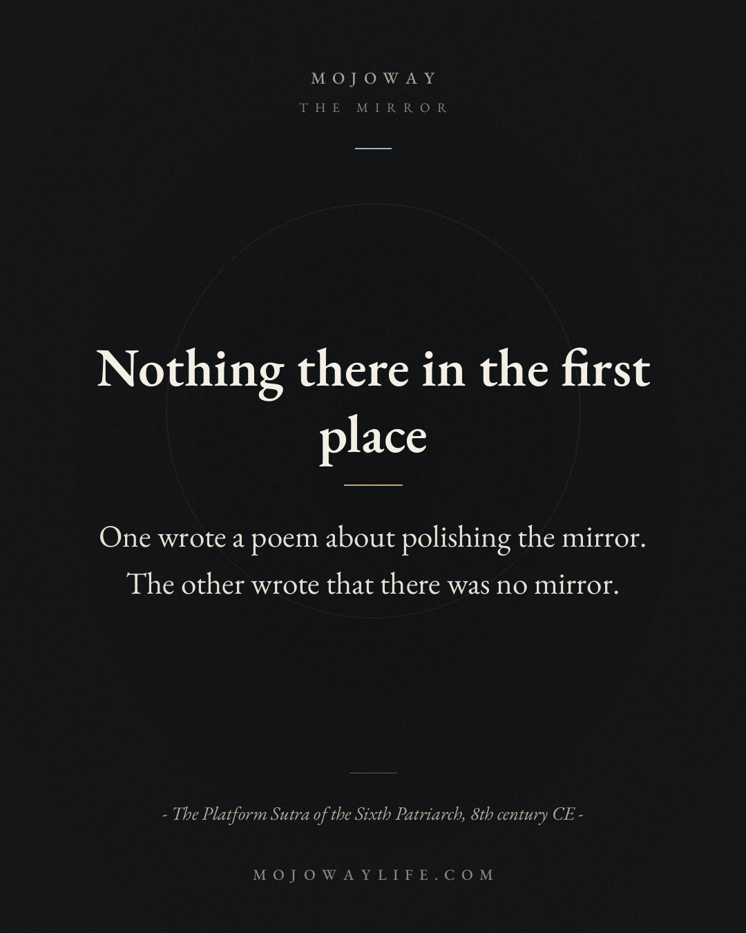 Nothing there in the first place