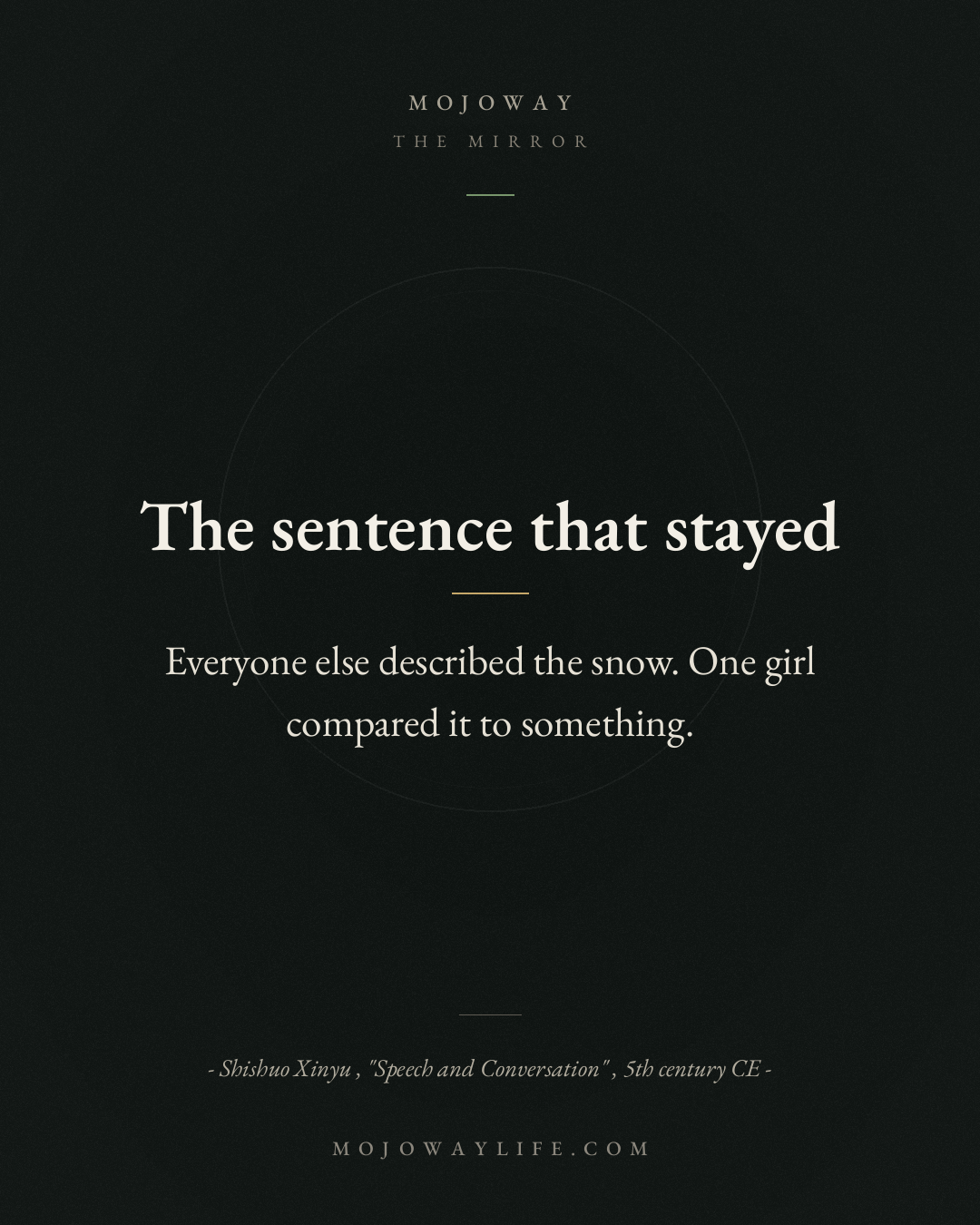 The sentence that stayed