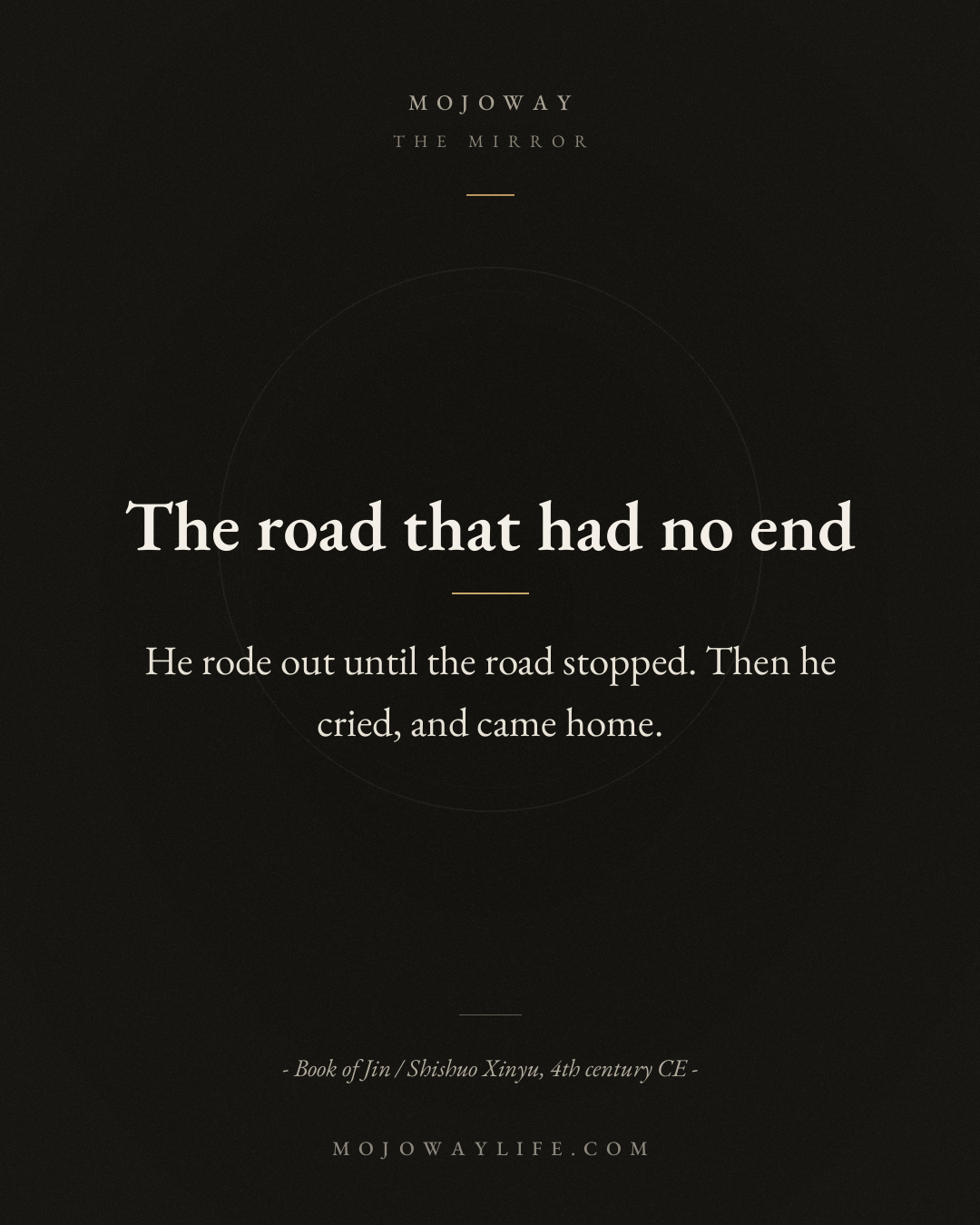 The road that had no end