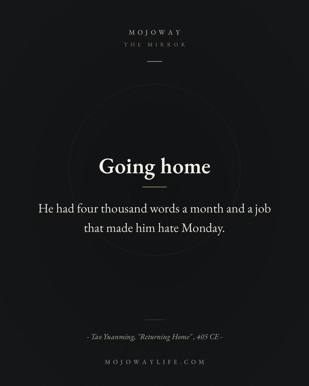 Going home