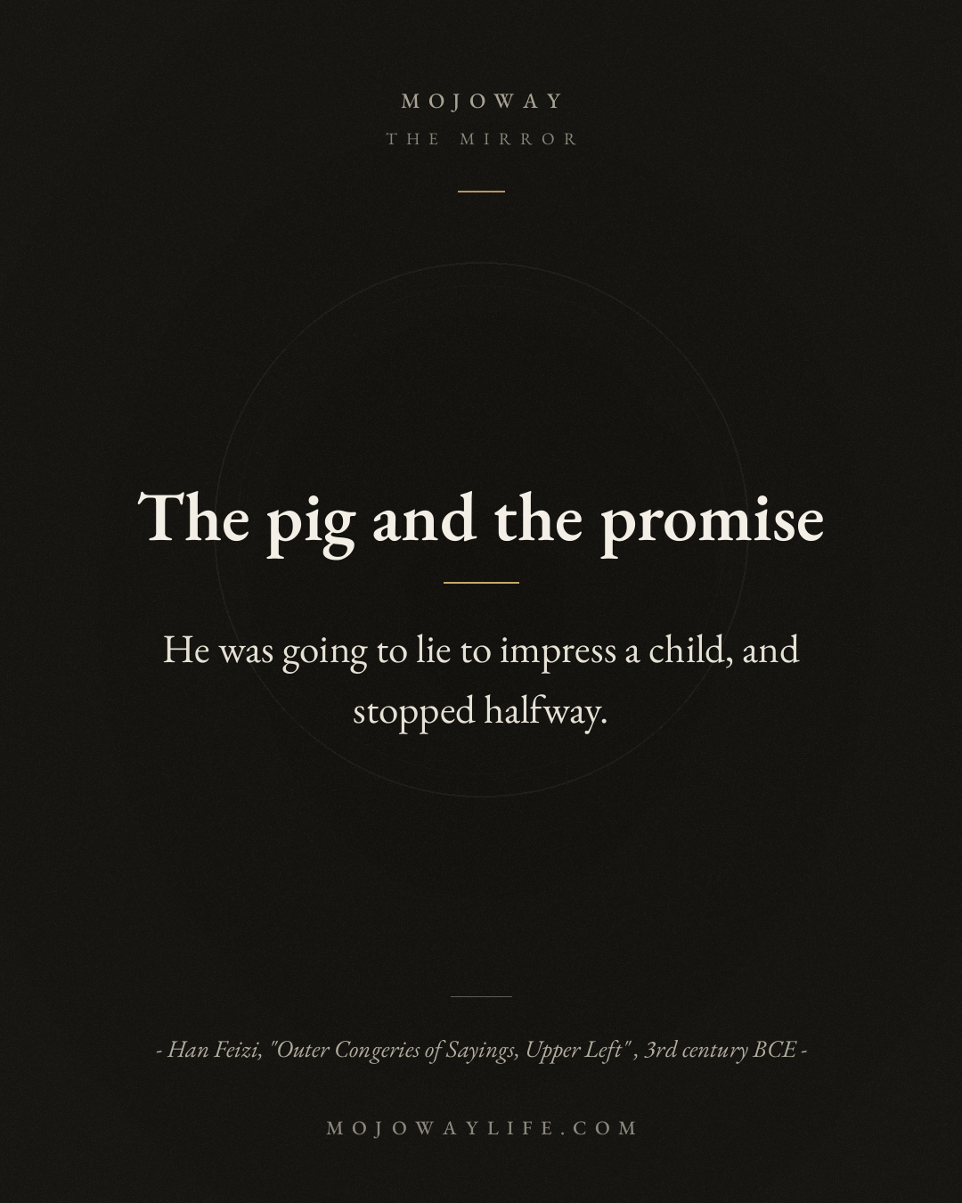 The pig and the promise