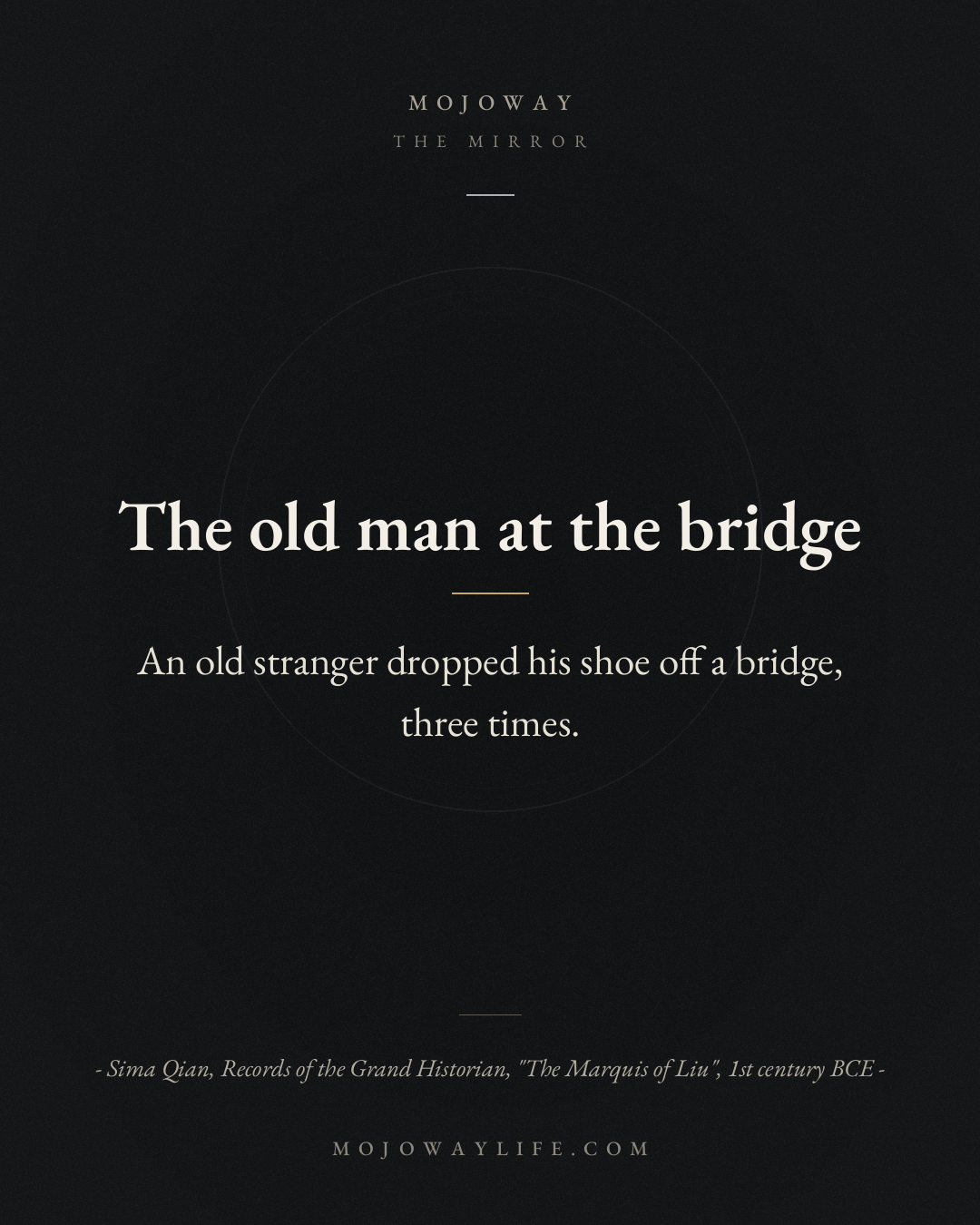 The old man at the bridge