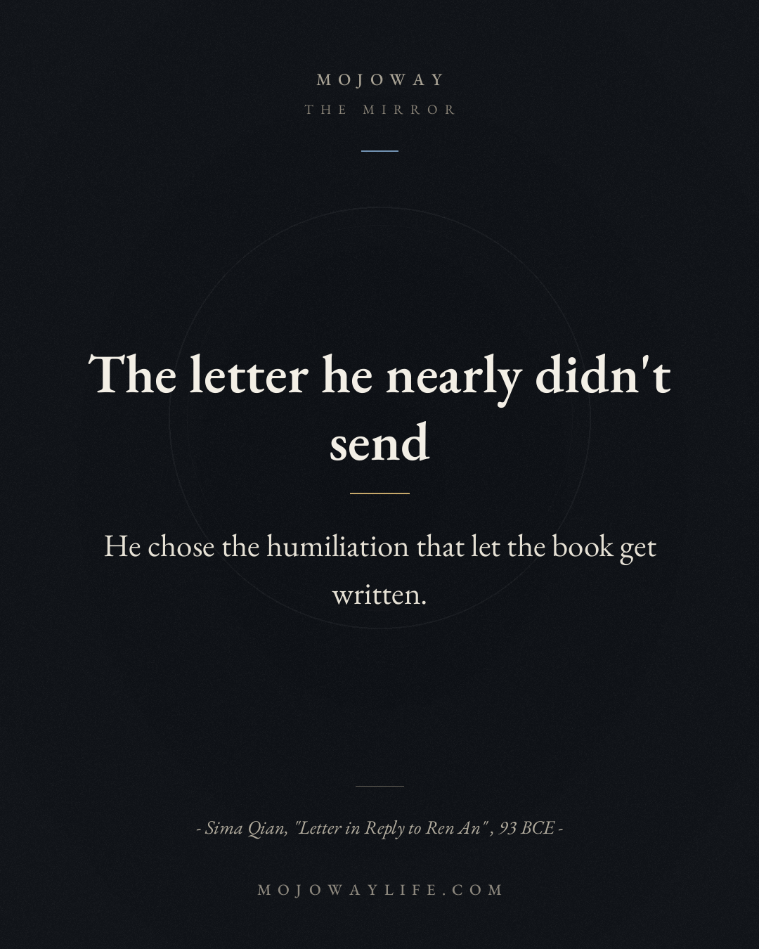 The letter he nearly didn't send