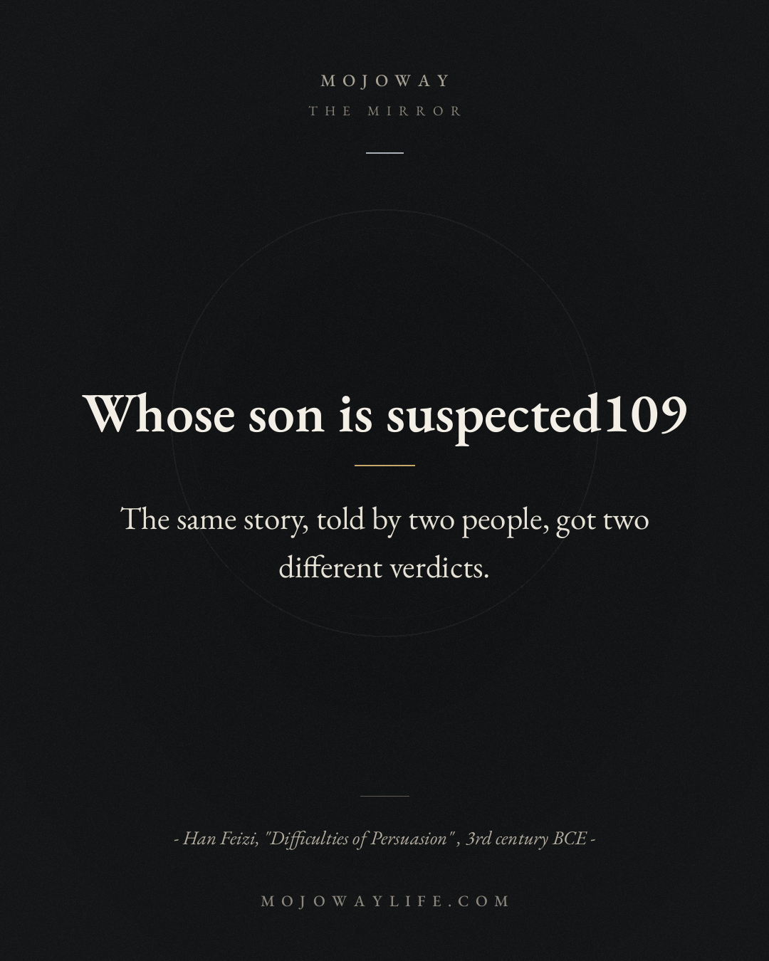 Whose son is suspected
