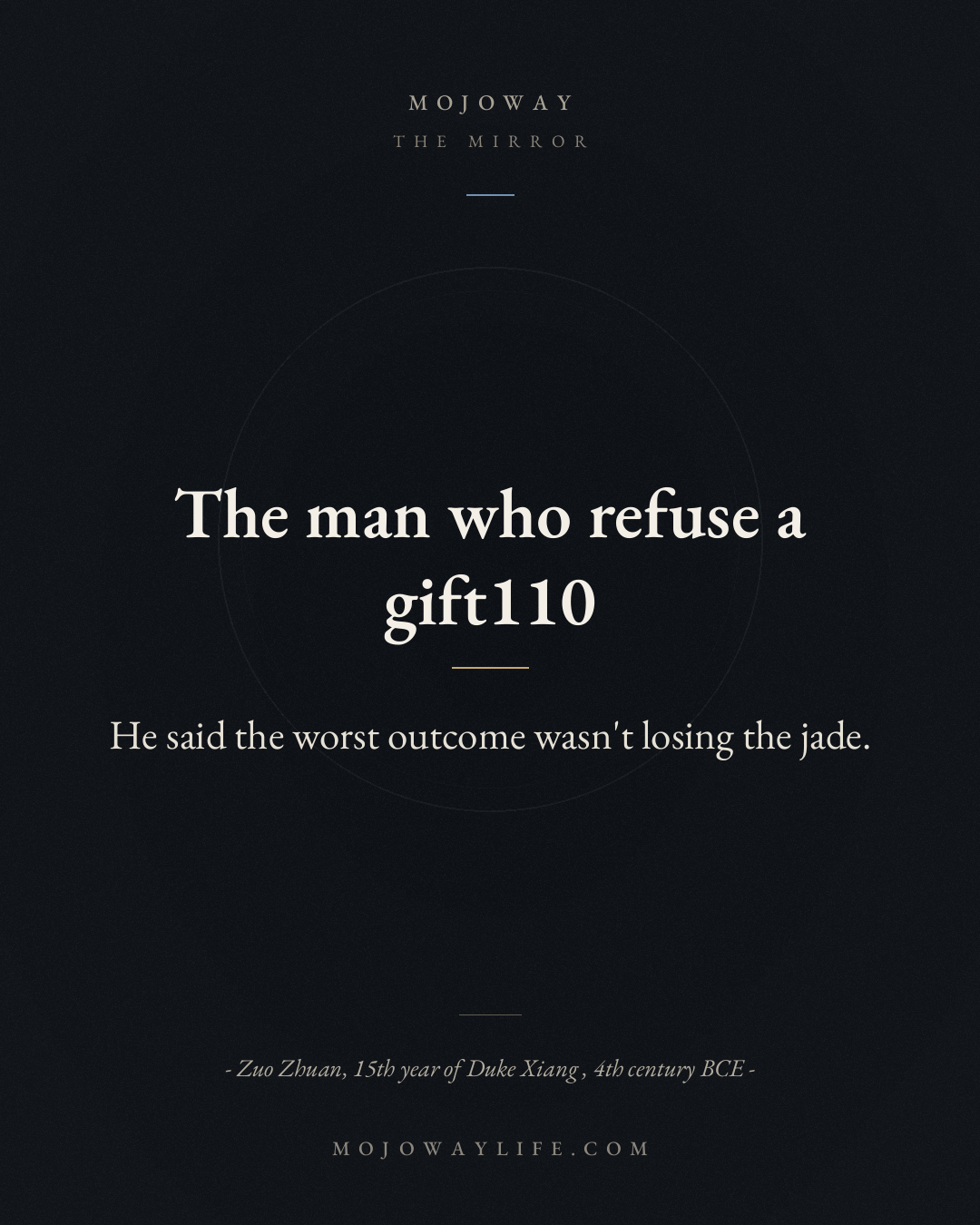 The man who refuse a gift