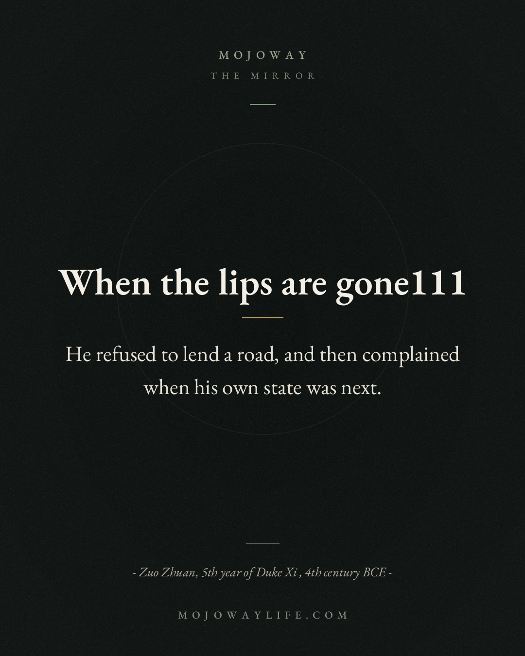 When the lips are gone