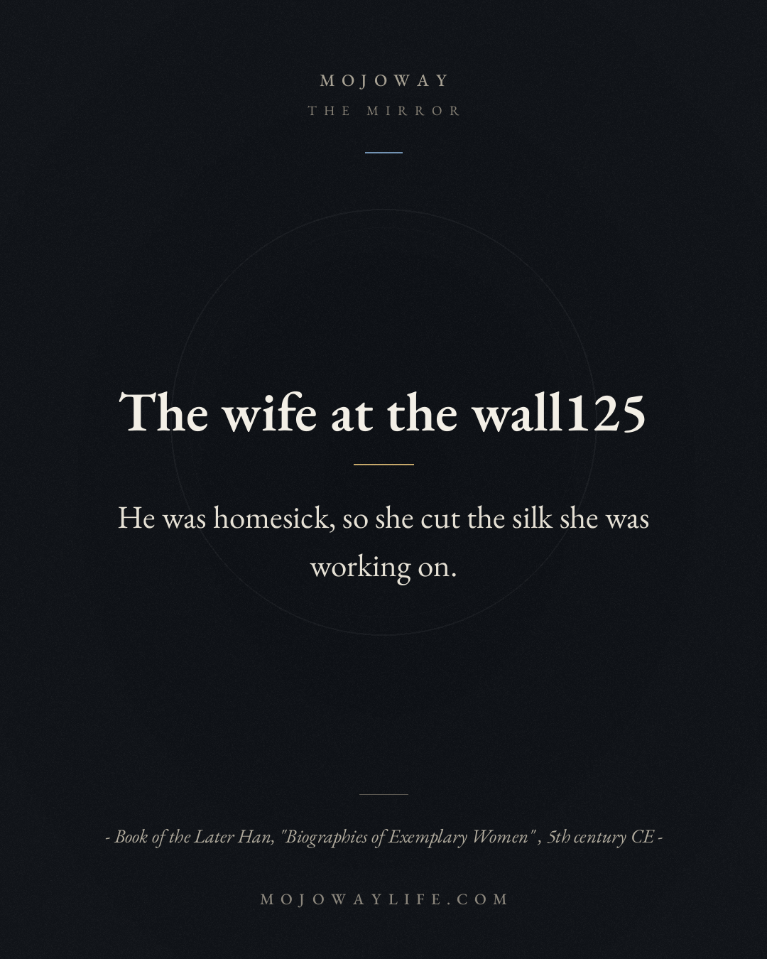 The wife at the wall