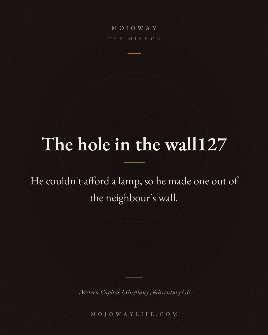 The hole in the wall