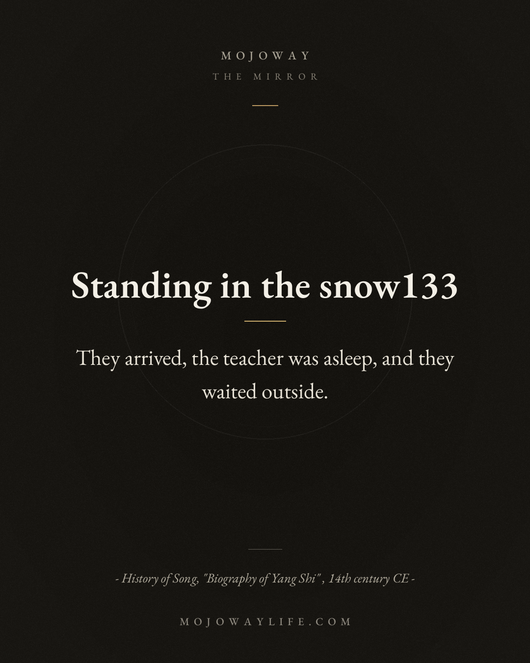 Standing in the snow