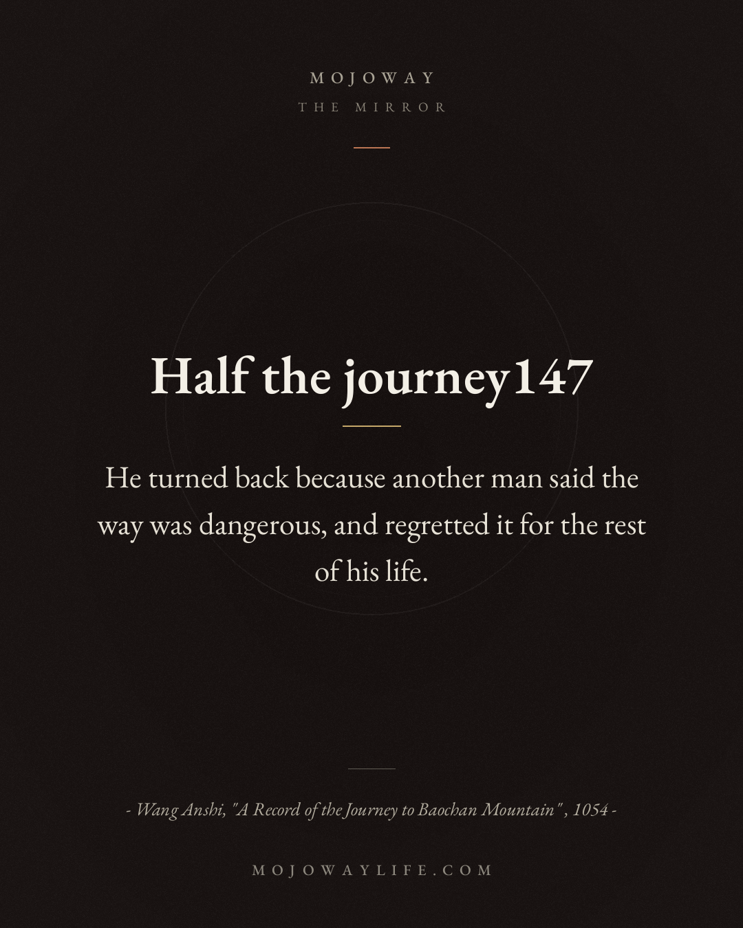 Half the journey