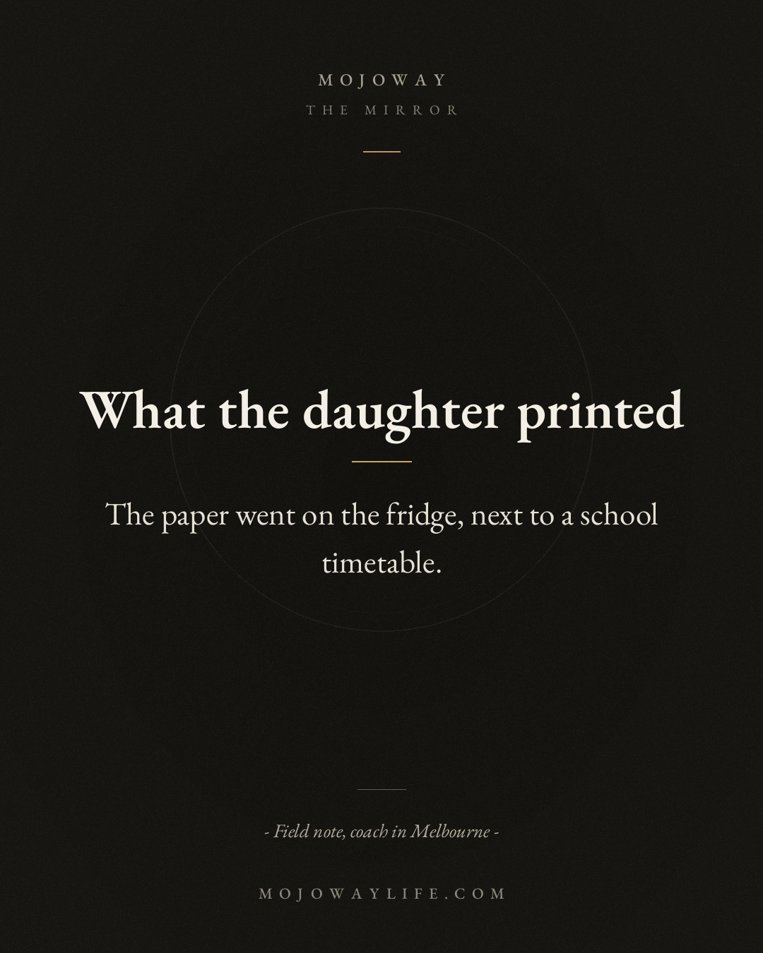 What the daughter printed