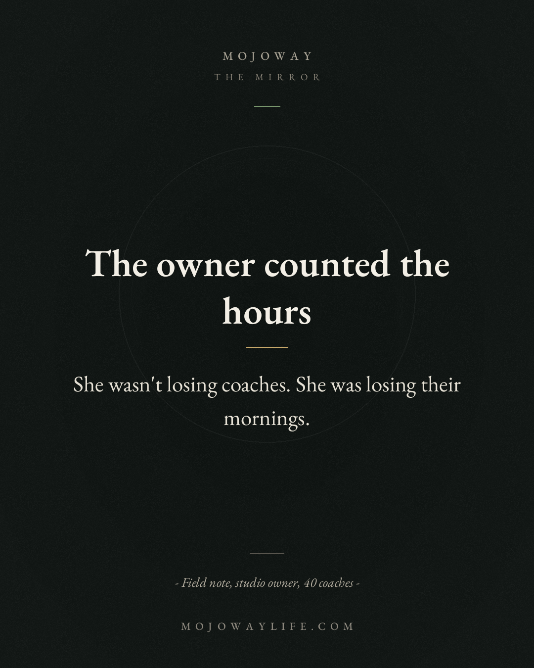 The owner counted the hours