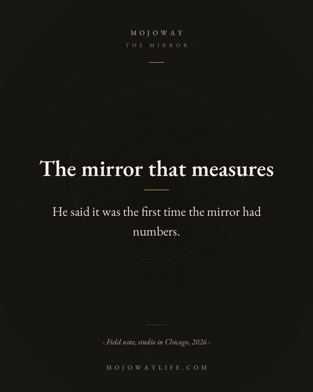 The mirror that measures