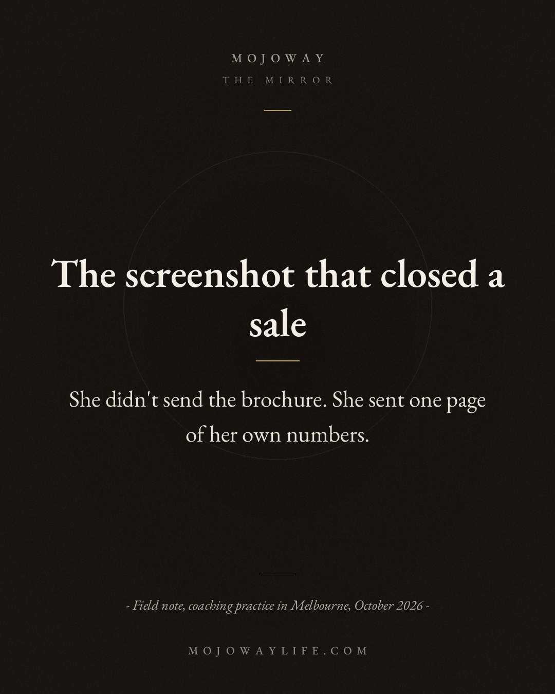 The screenshot that closed a sale