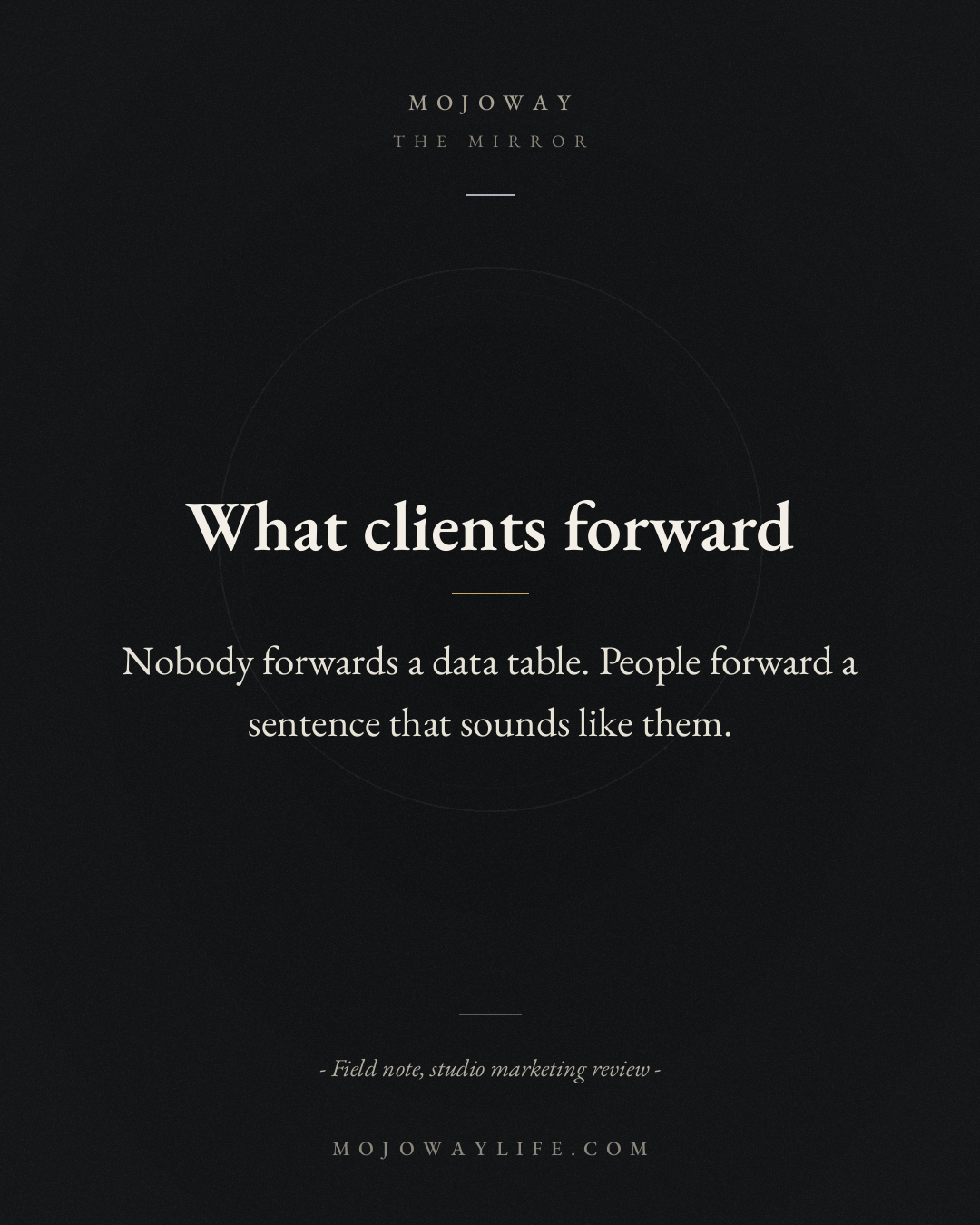 What clients forward