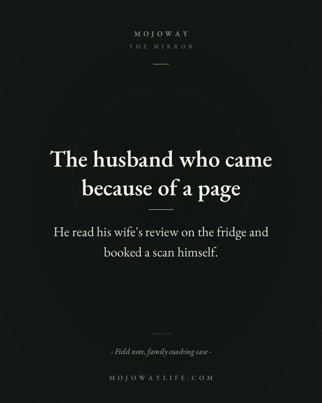 The husband who came because of a page