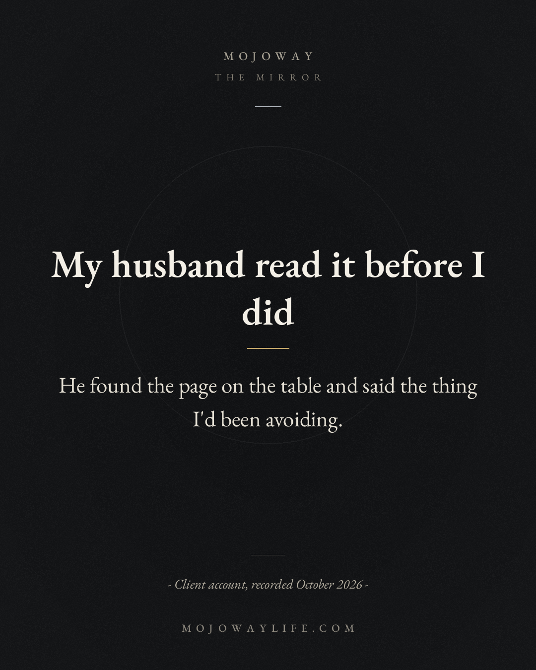 My husband read it before I did