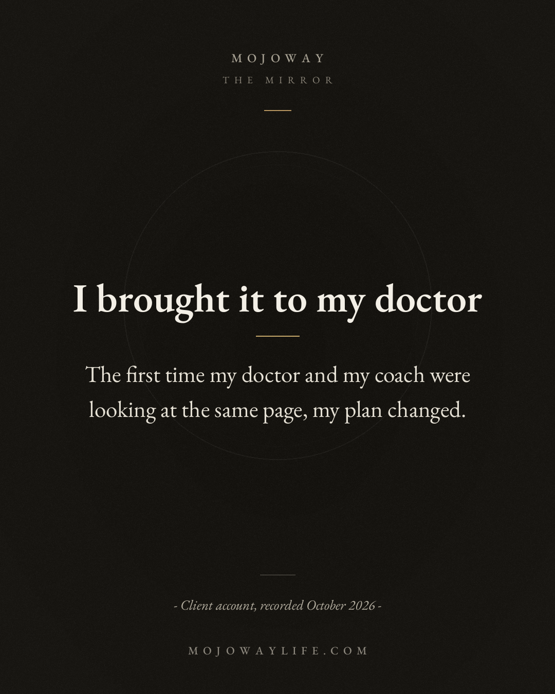 I brought it to my doctor