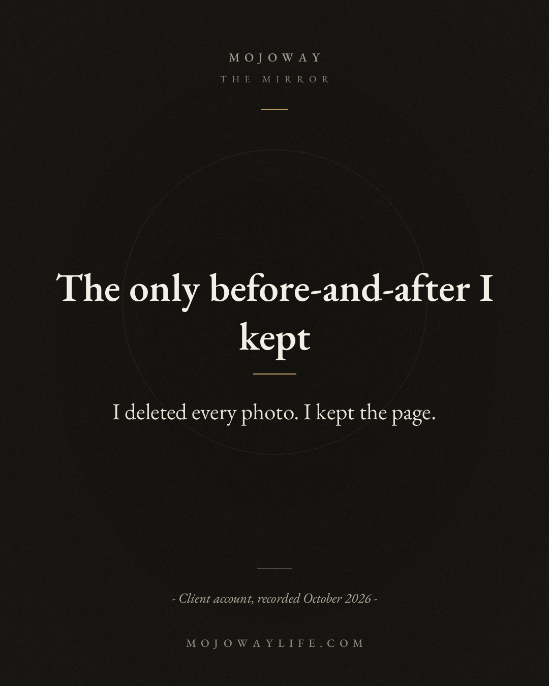 The only before-and-after I kept